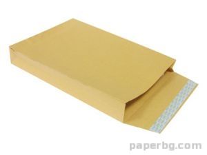 Плик с разш.40 mm, B4, 250х353, кафяв с лента, 90 г/м2
