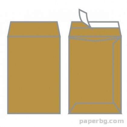Плик джоб, Е4, 300 х 400, кафяв с лента