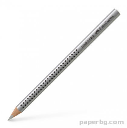 Faber-Castell Цветен молив Jumbo Grip, металик, сребърен