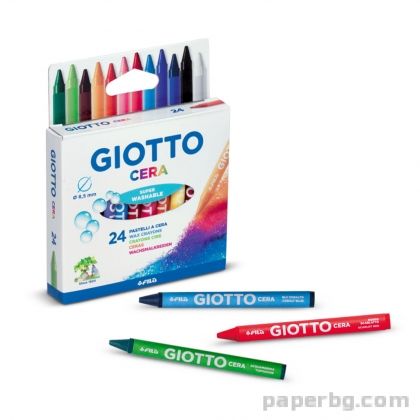Пастели GIOTTO CERA   8мм, 90 мм - 24 бр.