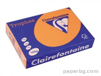 Картон коп.цв., А4, 160 г/м2, Orange Trophee, 50 л.