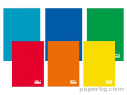 Тетрадка А4, гланц лам. 60+2 л.ред, Single Colour