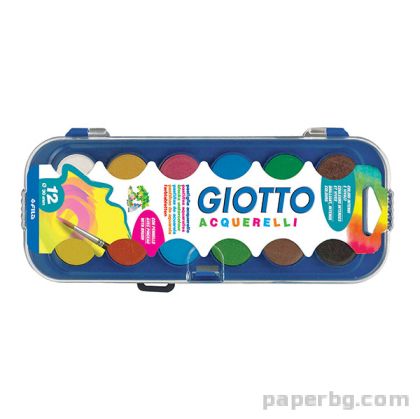 Водни бои Giotto Acquerelli 12 цвята
