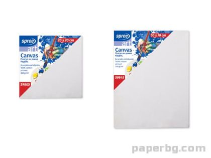 Платно на рамка 20x30 см, грундирано, 300 г/м2 памук 100%