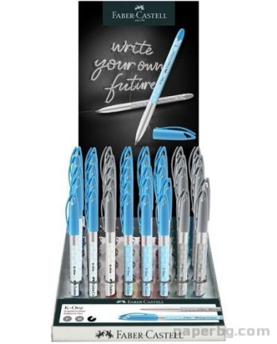 Химикалка K-One, 0.5 / 0.7 mm, черна/синя, Faber-Castell 
