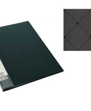Папка с джобове, A4 PP, черна, Square