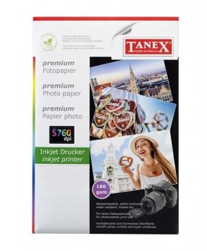 Tanex Фото хартия, A4, 180 g/m2, гланц, 25 листа