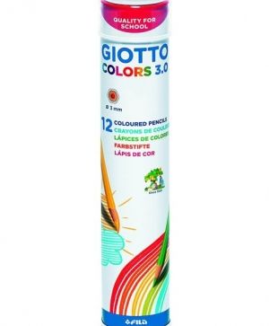 Цветни моливи GIOTTO COLORS 3.0 метална кутия - 12 бр.