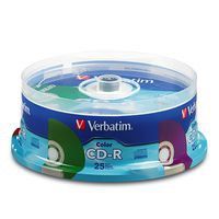 Verbatim CD-R, 700 MB, 52x, със защитно покритие, 25 броя в шпиндел