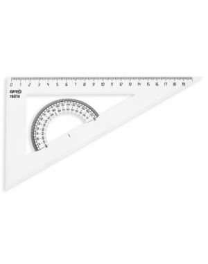 Триъгълник с транспортир 215 мм, 90°, 60°, 30°