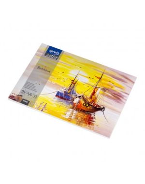 Скицник 350х250 мм B4, 300 г/м2, 15 л, за акварел, темперни и акрилни бои