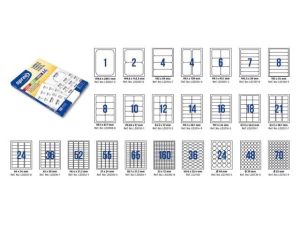 Етикети лепящи обли, 100 л., A4