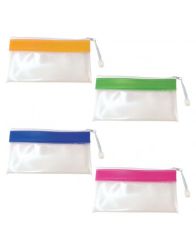 Несесер плосък DL 22x12 см, Colour strip Mesh