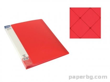 Папка с джобове, A4 PP, черна, Square