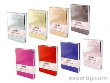 Бележник 14x20 Mirror Bronze с лента, 168 листа