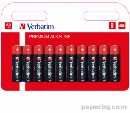 Verbatim Алкална батерия, AAA, LR3, 10 броя