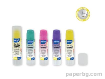 Лепило сухо 8 г, прозрачно цветно