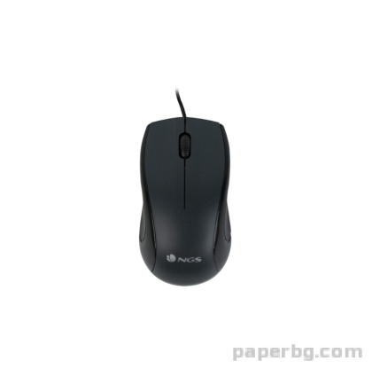 Мишка Mist, с кабел, 1000 dpi, черна NGS