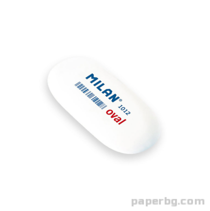Гума за молив 1012, овална, бяла, Milan 