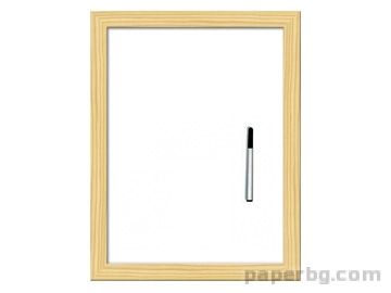 Бяла дъска с дървена рамка 30х40 см 