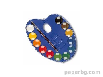 Акварелни бои 12 цв.,палитра Ф 25