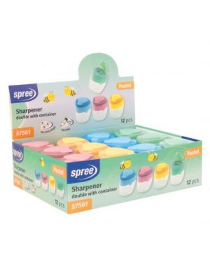 Острилка двойна с резервоар Pastel Tri